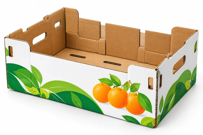 Printed produce tray