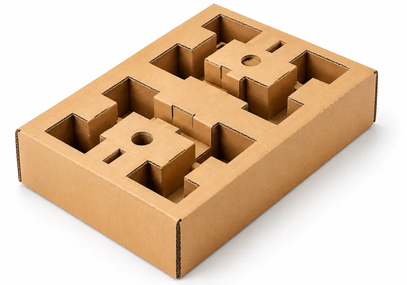 Corrugated insert with cut-outs